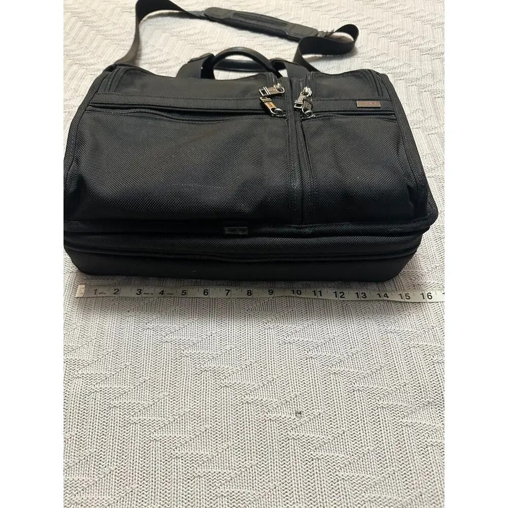 Tumi black Alpha canvas computer bag